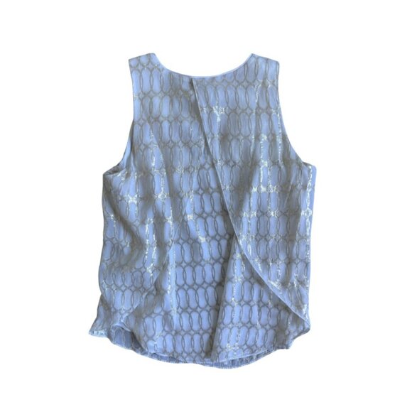 Silk Metallic Tank  Holiday Party Blouse Size M - Picture 5 of 9